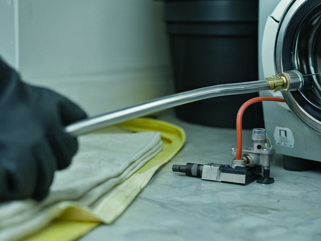 Reparatur an der Ablaufpumpe einer Waschmaschine