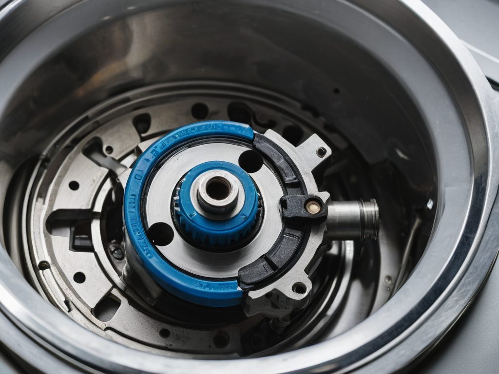 Trommellager einer Waschmaschine als Reparaturdetail